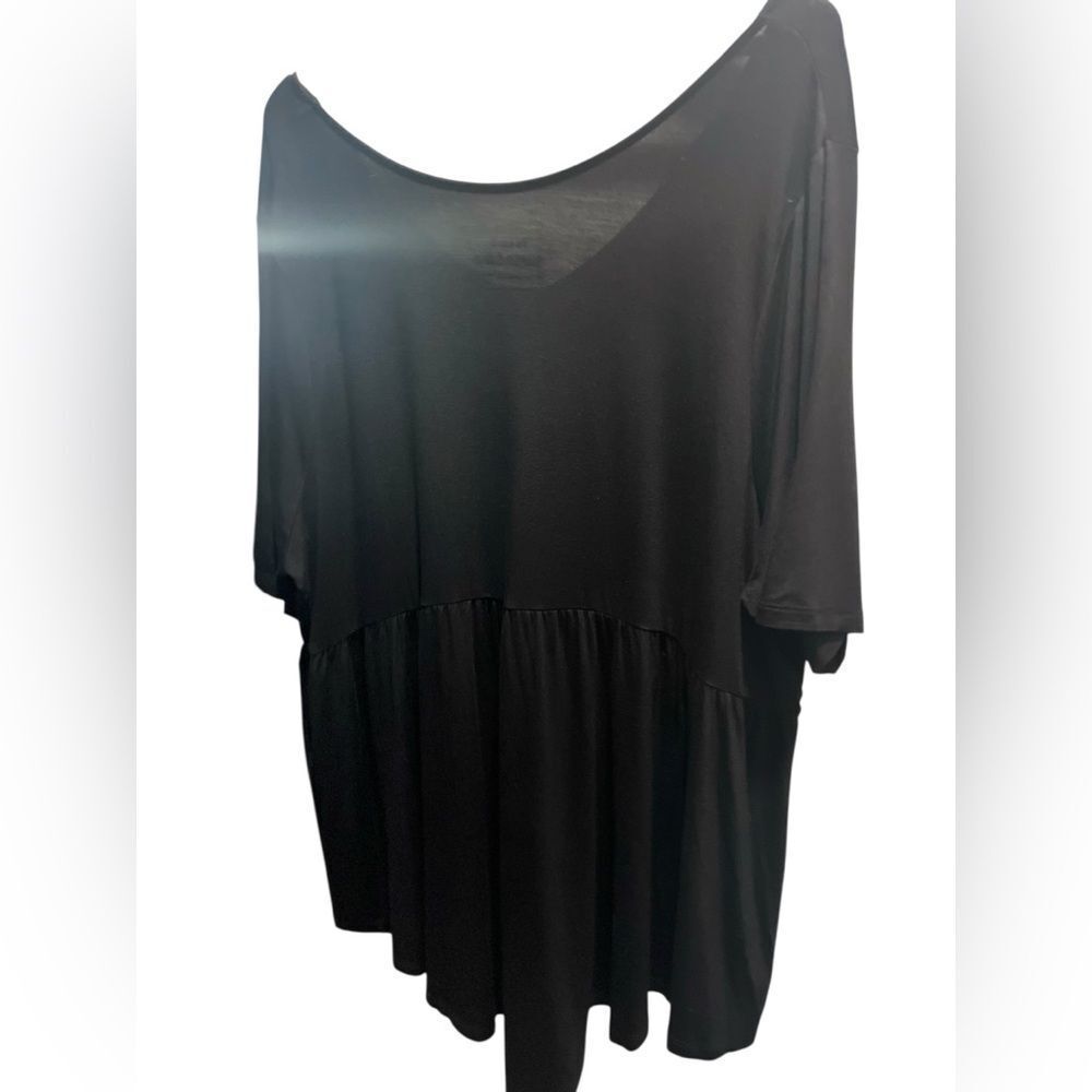 Torrid Super Soft Babydoll Tunic Top Black Size 4 - Picture 3 of 5